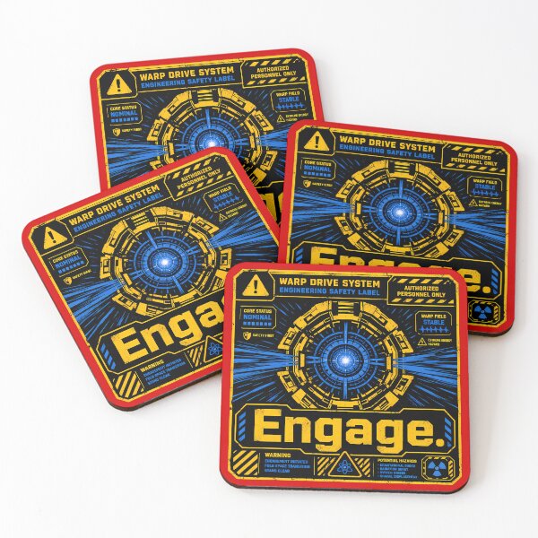 Item preview, Warp Core Safety Label designed and sold by agearb.