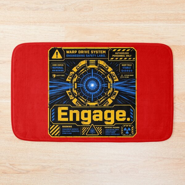 Item preview, Warp Core Safety Label designed and sold by agearb.