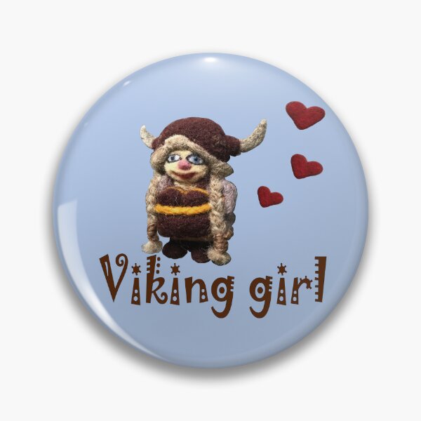 Item preview, Hand-felted Viking girl with hearts designed and sold by creaphyl28.