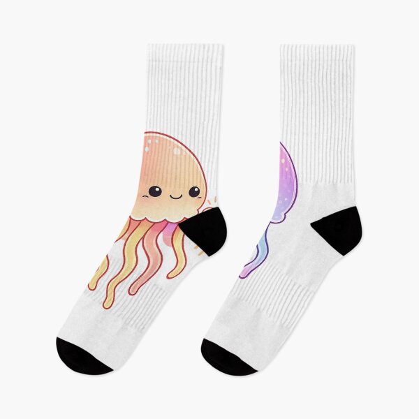 Item preview, Cute Jellyfish Sticker – Kawaii Ocean Couple in Love designed and sold by SoftSproutstu.