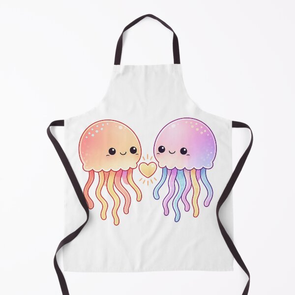 Item preview, Cute Jellyfish Sticker – Kawaii Ocean Couple in Love designed and sold by SoftSproutstu.