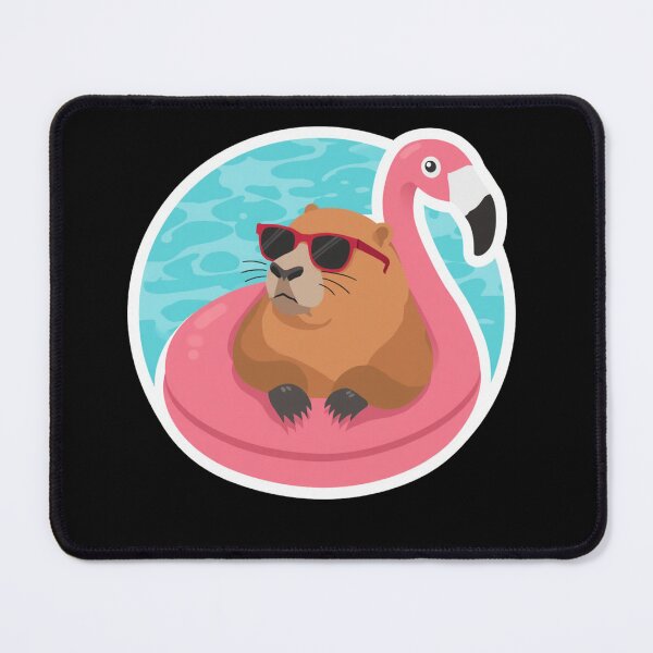Item preview, Chill Capybara Pool Float - Lazy Summer Vibes designed and sold by The Prompted Soul.