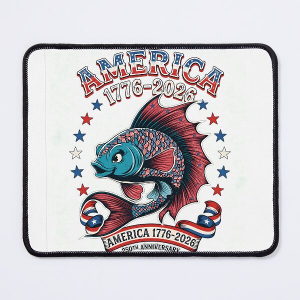 Item preview, America 250th Anniversary T-Shirt | Patriotic Fish 1776-2026 | 4th of July Fishing Tee designed and sold by OneCklick.