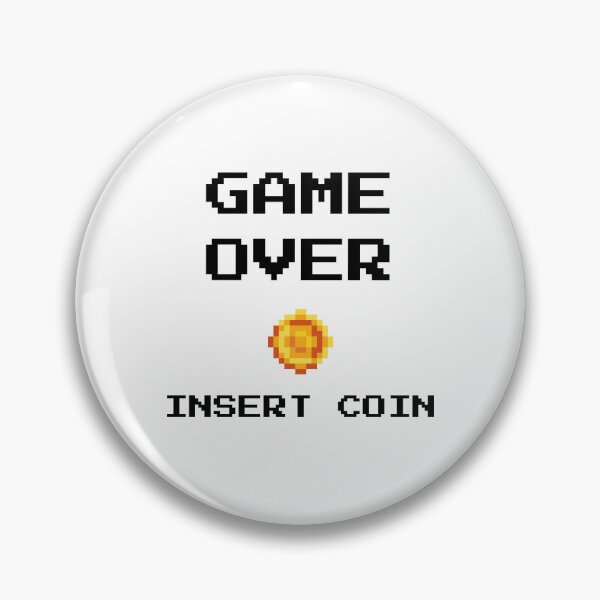 Item preview, Game Over Insert Coin Retro Gaming designed and sold by Minimind-Art.