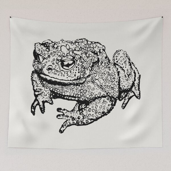 Item preview, Toad Thinking - (#F0EEE9) designed and sold by The Stippler Process.