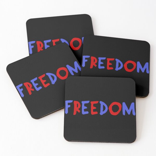 Item preview, Freedom Patriotic Red Blue Typography Font Minimalist Fourth Of July Independence Day designed and sold by PhocoNibict.