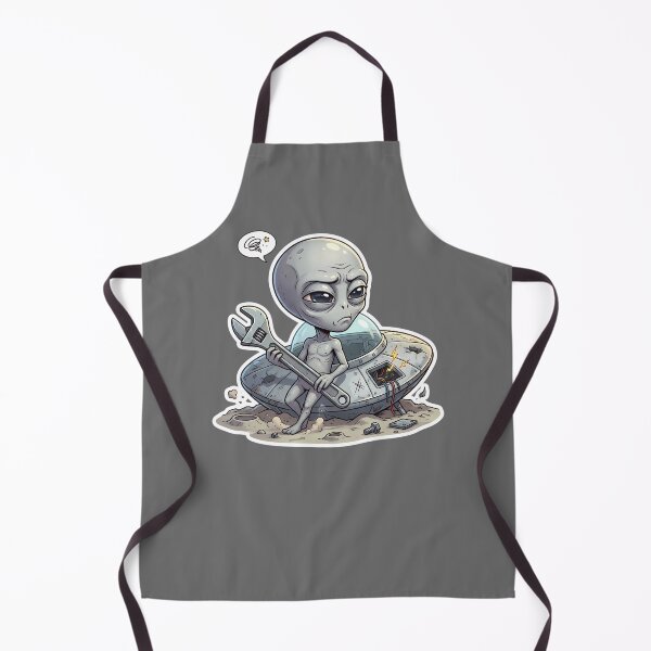 Item preview, Funny Alien Mechanic UFO Spaceship Breakdown designed and sold by Sunkhung.