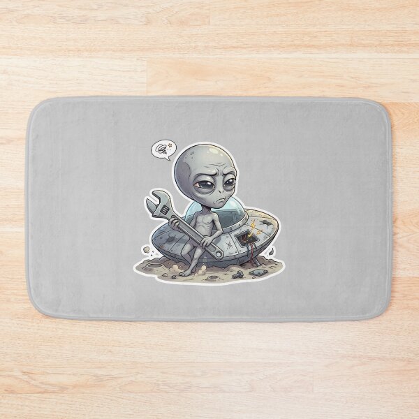 Item preview, Funny Alien Mechanic UFO Spaceship Breakdown designed and sold by Sunkhung.