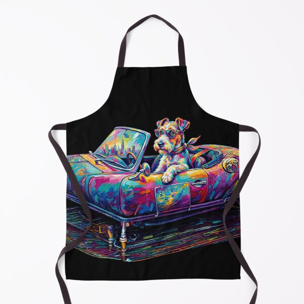 Item preview, Pop Art Wire Fox Terrier in Classic Convertible NYC designed and sold by Pfotenfaden.