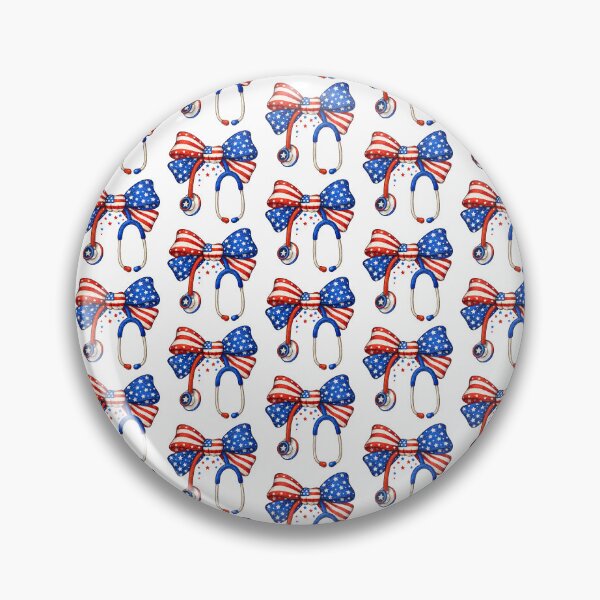 Item preview, Patriotic Nurse Stethoscope Bow designed and sold by RINRADA KHANMOREE.