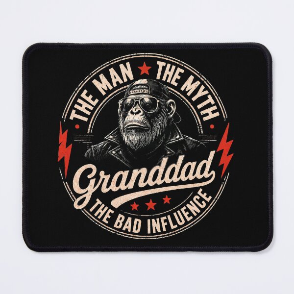 Item preview, The Man The Myth Granddad The Bad Influence Monkey Father's Day designed and sold by VGAfanatic.