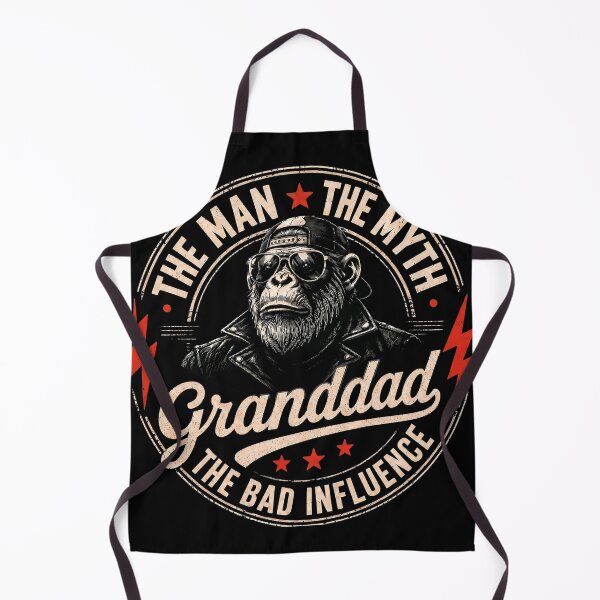 Item preview, The Man The Myth Granddad The Bad Influence Monkey Father's Day designed and sold by VGAfanatic.