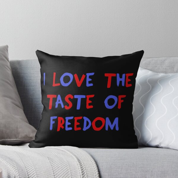 Item preview, I Love The Taste Of Freedom Patriotic Funny Sarcastic Quote Red Blue designed and sold by PhocoNibict.