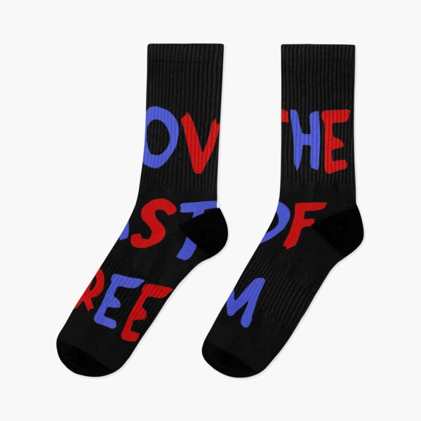 Item preview, I Love The Taste Of Freedom Patriotic Funny Sarcastic Quote Red Blue designed and sold by PhocoNibict.