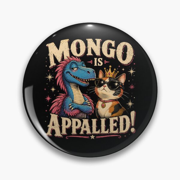 Item preview, Mongo Is Appalled – Funny Vintage Dinosaur & Cat Cartoon Retro Comic Humor Design designed and sold by Trendymindvibes.