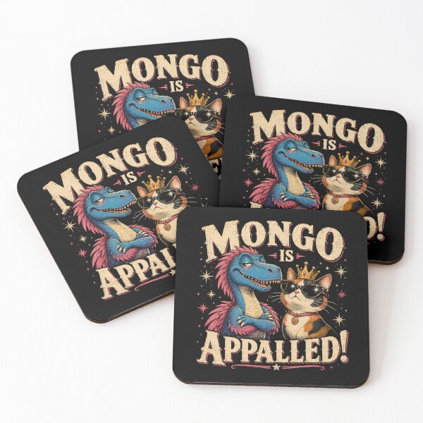 Item preview, Mongo Is Appalled – Funny Vintage Dinosaur & Cat Cartoon Retro Comic Humor Design designed and sold by Trendymindvibes.
