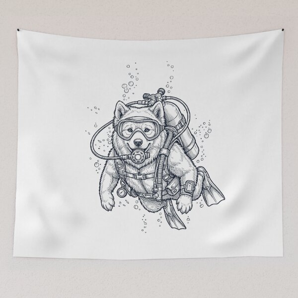 Item preview, Samoyed Scuba Diving Diver Dog Owner designed and sold by TerryConnells.