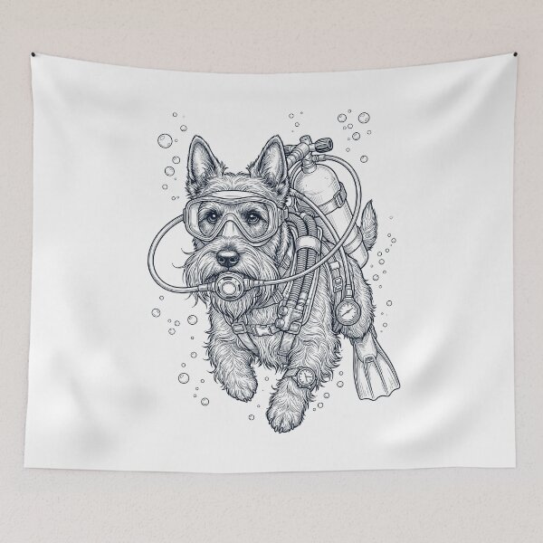 Item preview, Scottish Terrier Scuba Diving Diver Dog Owner designed and sold by TerryConnells.