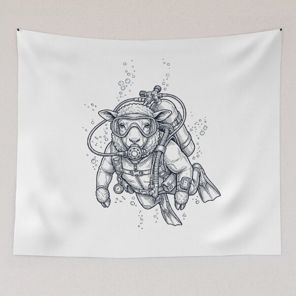 Item preview, Sheep Scuba Diving Diver Animal Lover designed and sold by TerryConnells.