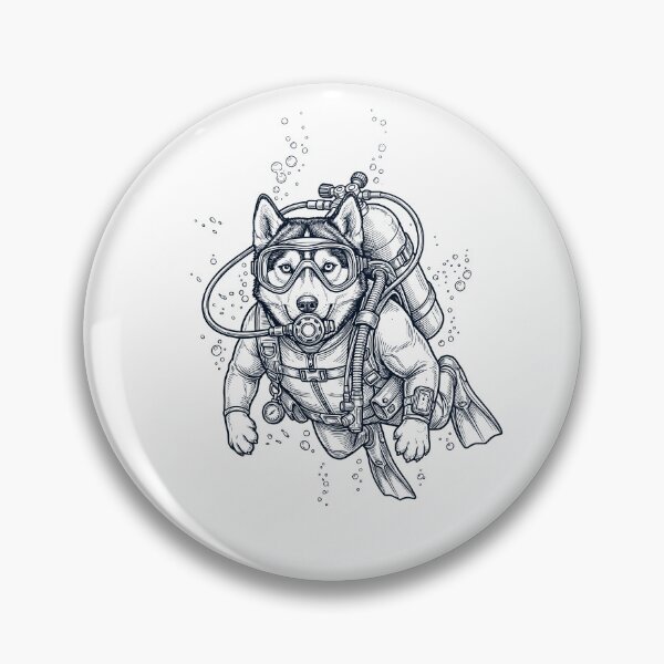 Item preview, Siberian Husky Scuba Diving Diver Dog Owner designed and sold by TerryConnells.
