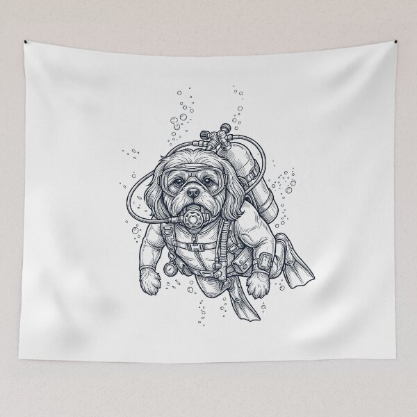 Item preview, Shih Tzu Scuba Diving Diver Dog Owner designed and sold by TerryConnells.