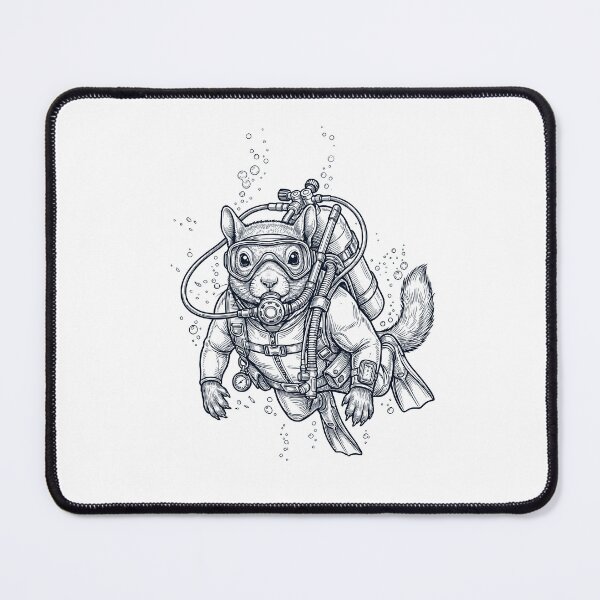 Item preview, Squirrel Scuba Diving Diver Animal Lover designed and sold by TerryConnells.