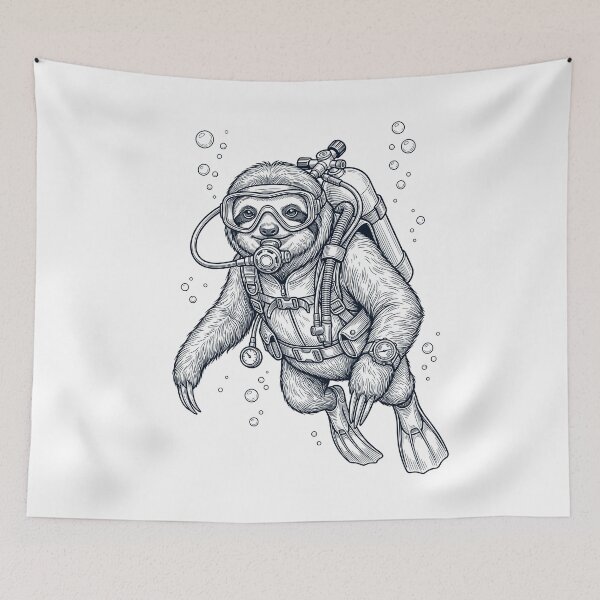 Item preview, Sloth Scuba Diving Diver Animal Lover designed and sold by TerryConnells.