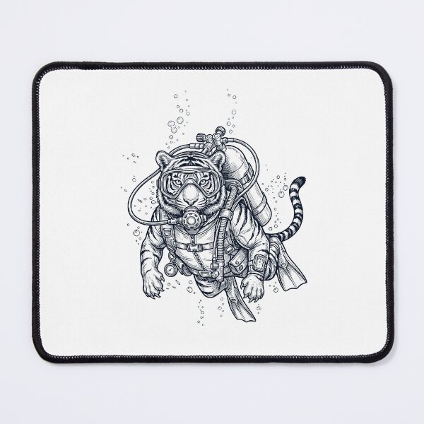 Item preview, Tiger Scuba Diving Diver Animal Lover designed and sold by TerryConnells.