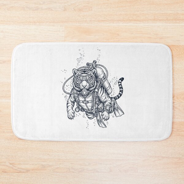 Item preview, Tiger Scuba Diving Diver Animal Lover designed and sold by TerryConnells.