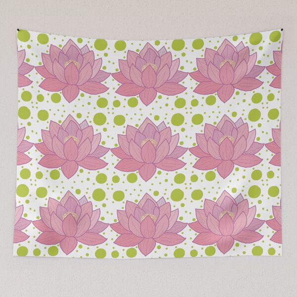 Item preview, Light Pink Lotus With Green Dots designed and sold by Ailiida.