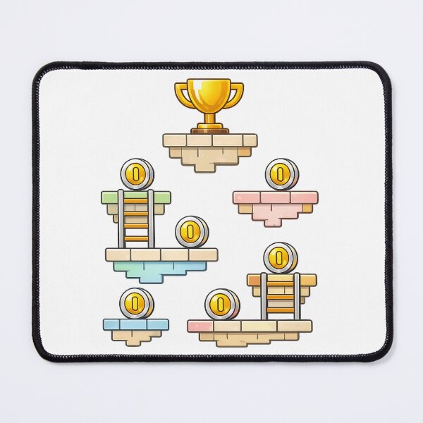 Item preview, Retro Game Sticker Pack – Platform Coins and Trophy designed and sold by SoftSproutstu.