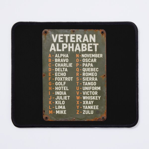 Item preview, Veteran Alphabet - Grunge Military Phonetic Chart designed and sold by Cutie Galore.