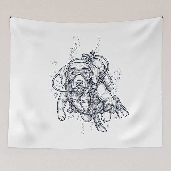 Item preview, Weimaraner Scuba Diving Diver Dog Owner designed and sold by TerryConnells.