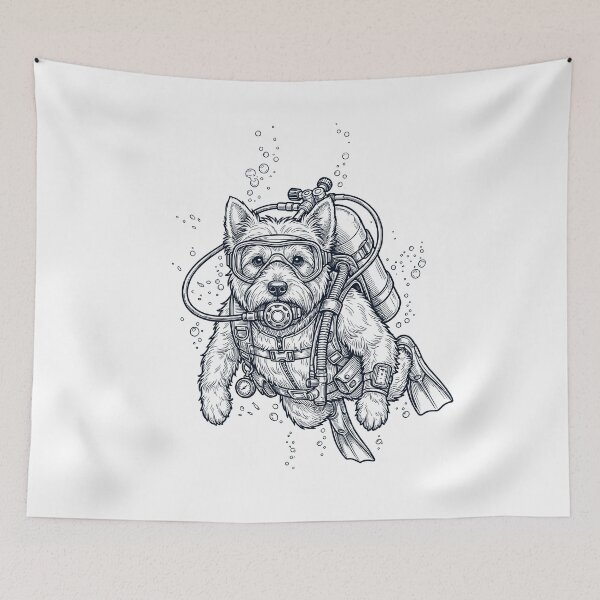 Item preview, West Highland White Terrier Scuba Diving Diver Dog Owner designed and sold by TerryConnells.