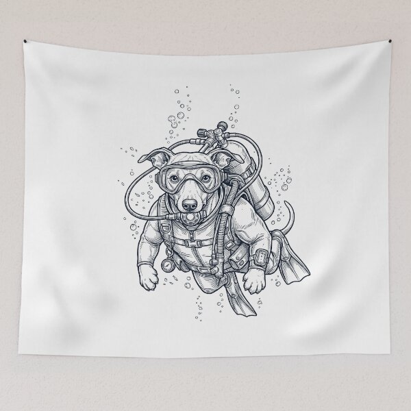 Item preview, Whippet Scuba Diving Diver Dog Owner designed and sold by TerryConnells.