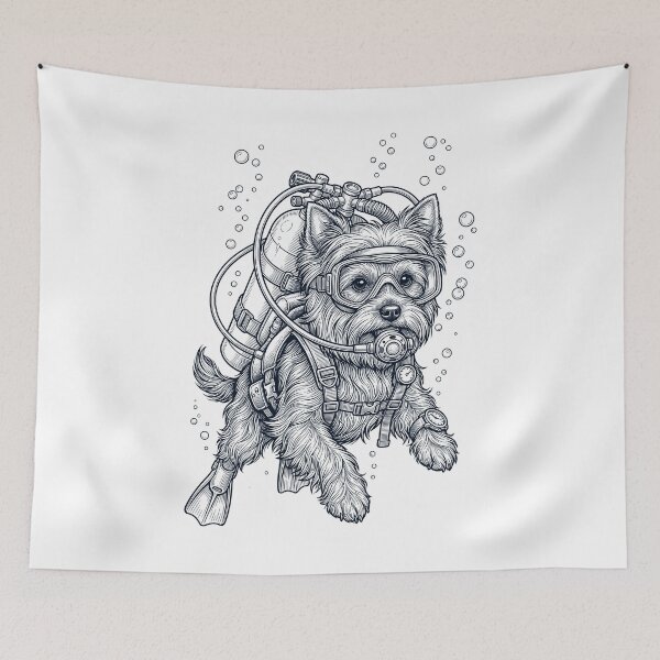 Item preview, Yorkshire Terrier Scuba Diving Diver Dog Owner designed and sold by TerryConnells.