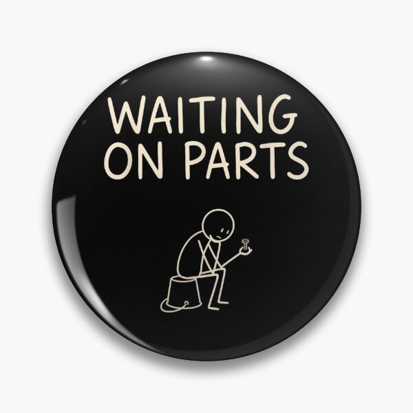 Item preview, Waiting On Parts Funny Mechanic Stick Figure Work Humor Broken Car Garage designed and sold by ObukiLantara.