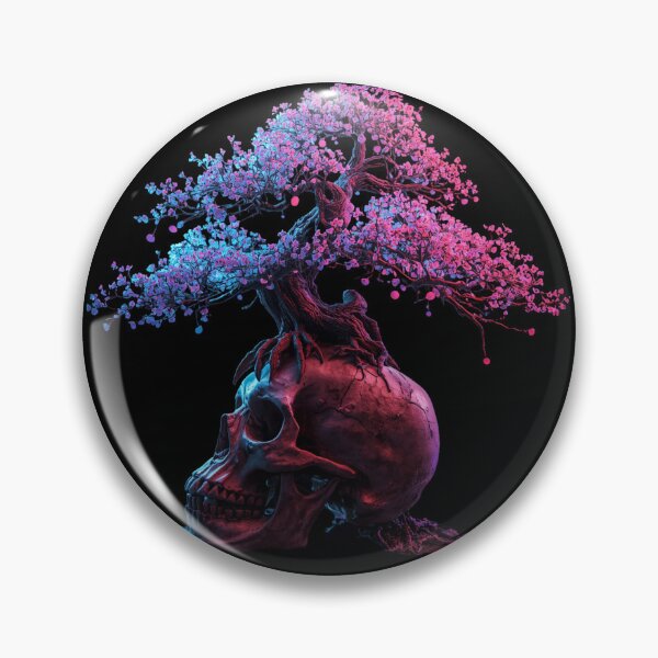 Item preview, Skull Bonsai — Neon Dark Art Print designed and sold by kummo-0319.