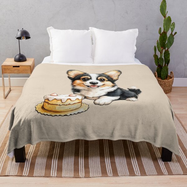 Item preview, Smiling Corgi with Cake designed and sold by Erika Kaisersot.