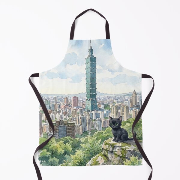 Item preview, Cute Little Black Cat at Elephant Mountain in Taipei, Taiwan (P) designed and sold by CLBC.STORE.