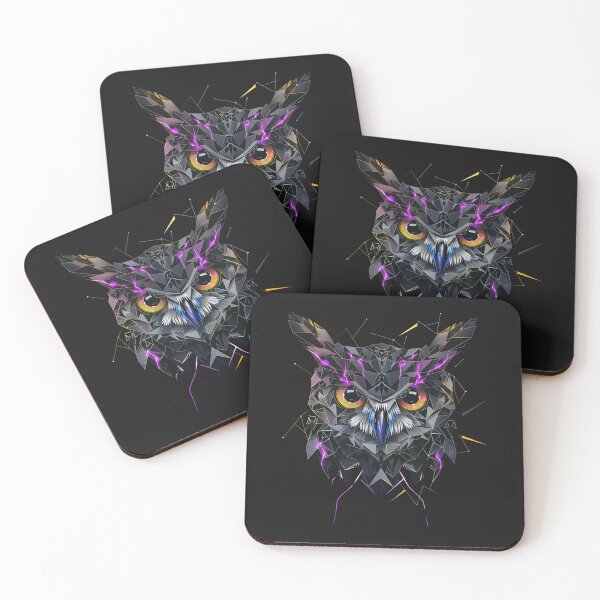 Item preview, Owl - Cyber Polygonal Wisdom & Dark Academia Streetwear designed and sold by RetroWaveArtCo.
