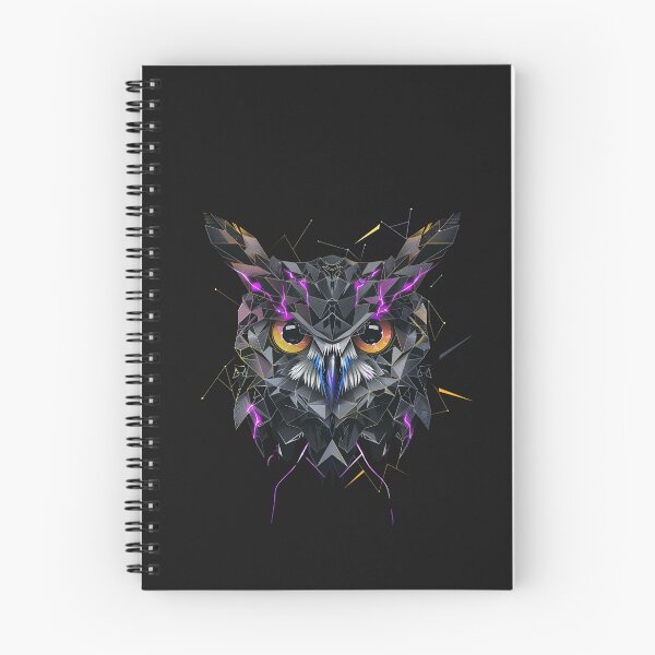 Item preview, Owl - Cyber Polygonal Wisdom & Dark Academia Streetwear designed and sold by RetroWaveArtCo.