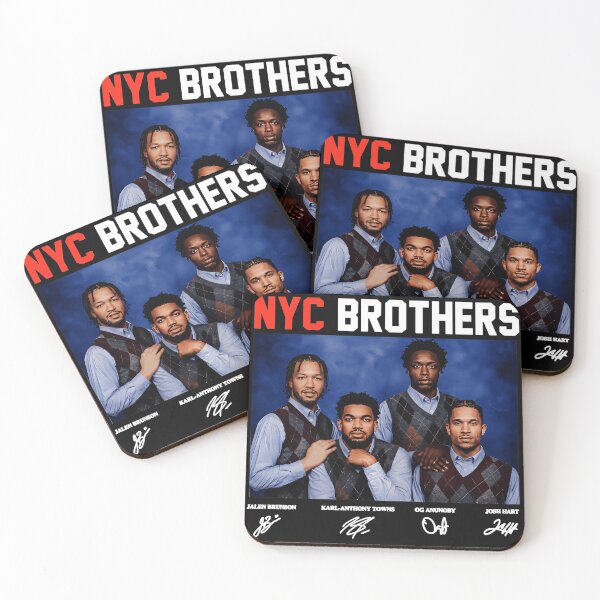 Item preview, Nyc Brothers Jalen Brunson Karl-Anthony Towns OG Anunoby Josh Hart Basketball Fan designed and sold by CalyZOam99.