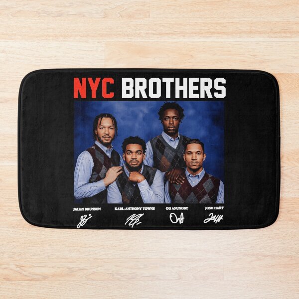 Item preview, Nyc Brothers Jalen Brunson Karl-Anthony Towns OG Anunoby Josh Hart Basketball Fan designed and sold by CalyZOam99.