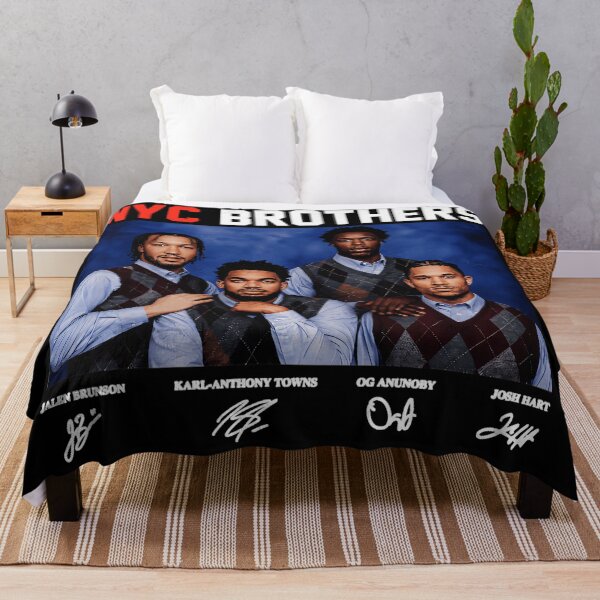 Item preview, Nyc Brothers Jalen Brunson Karl-Anthony Towns OG Anunoby Josh Hart Basketball Fan designed and sold by CalyZOam99.