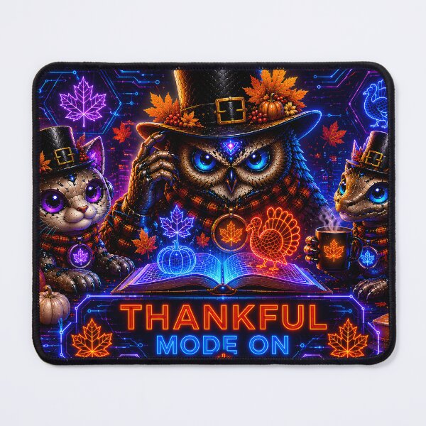 Item preview, Thankful in the Future Cyber Owl designed and sold by Omni Craft .