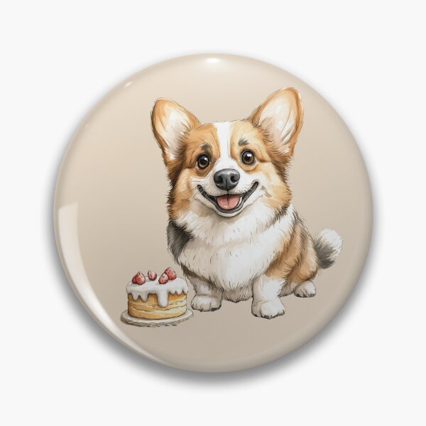 Item preview, Birthday Cake and Corgi Puppy designed and sold by Erika Kaisersot.