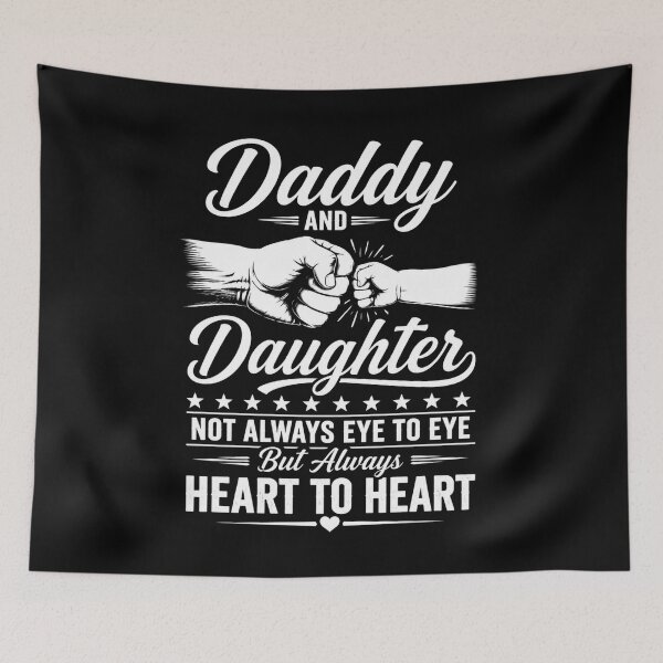 Item preview, Daddy And Daughter Not Always Eye To Eye But Always Heart To Heart Father Daughter Relationship Gift designed and sold by FormalDehyena.