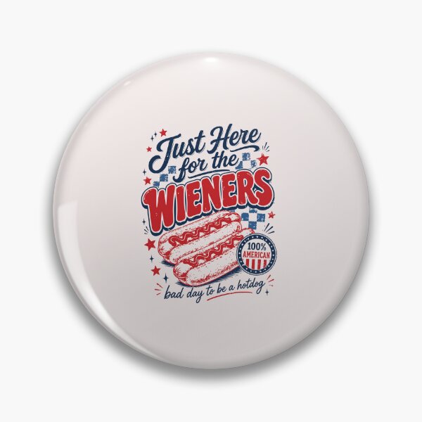 Item preview, Just Here for the Wieners Funny 4th of July Hot Dog BBQ Patriotic Design designed and sold by mari-kayden.