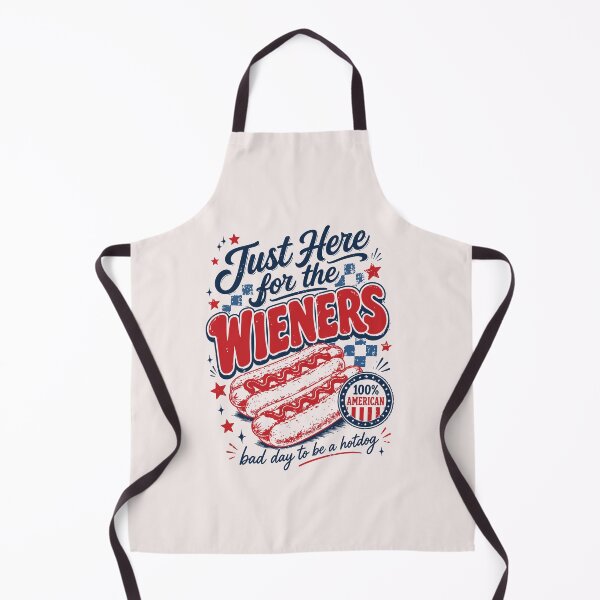 Item preview, Just Here for the Wieners Funny 4th of July Hot Dog BBQ Patriotic Design designed and sold by mari-kayden.
